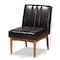 Baxton Studio Daymond Mid-Century Modern Dark Brown Faux Leather and Walnut Brown Finished Wood Dining Chair 186-11350-Zoro - alternate 6